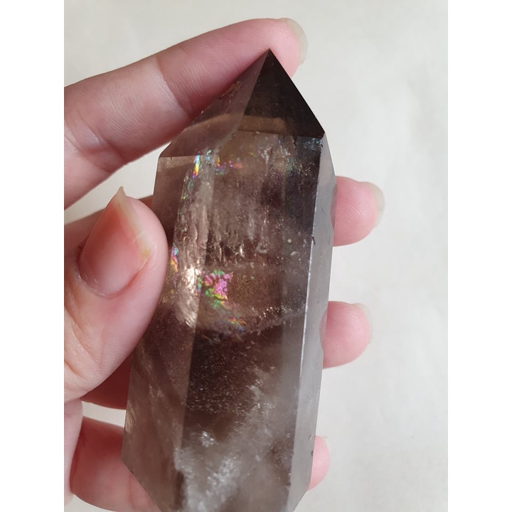 Thach anh khói dạng trụ smoky quartz 88 gram