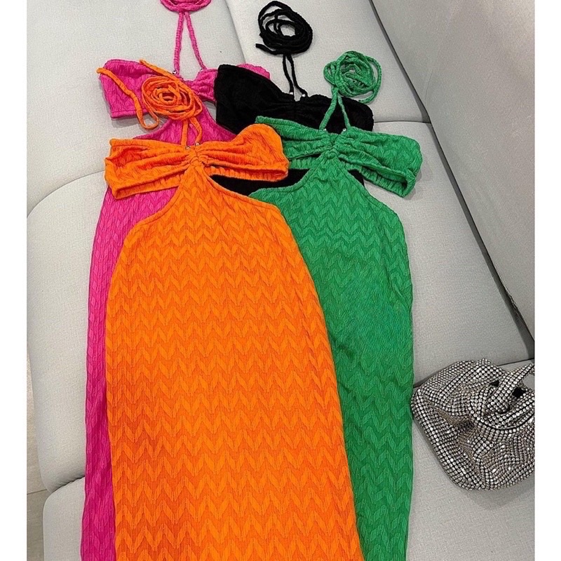 Đầm Maxxi 2 Dây Babidoll Đũi Hoa Nhí Trắng Fom Rộng