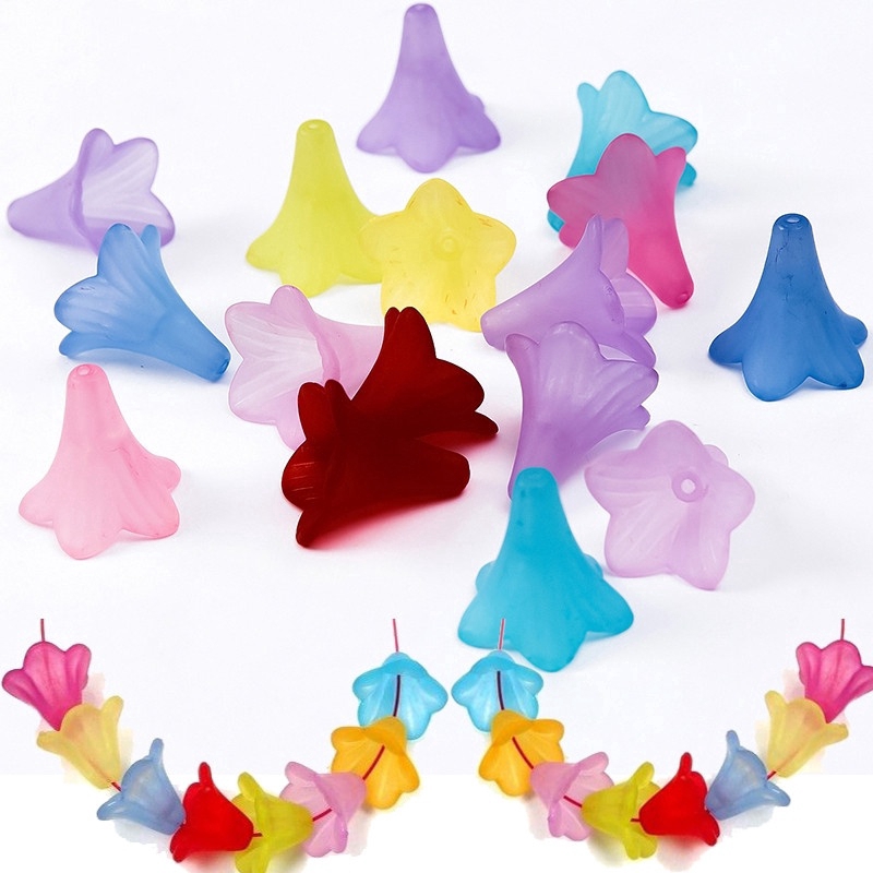 Bộ 20/100 Hạt Nhựa Làm Trang Sức Thủ Công