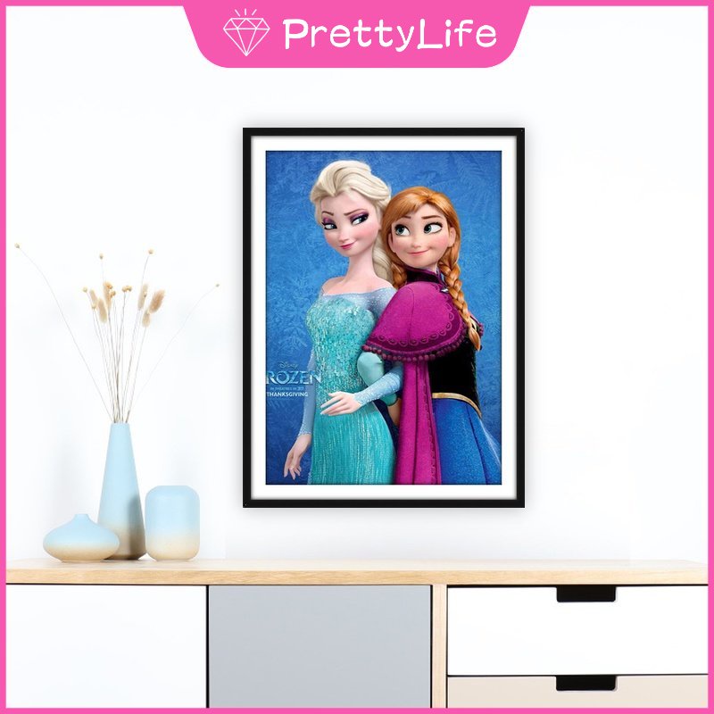 Bộ Tranh Đính Đá 5D Tự Làm 30x40cm Hình Tranh Aisha Trang Trí Nhà Cửa