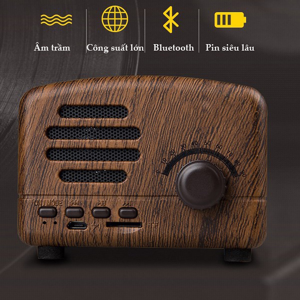 Loa Bluetooth không dây BT01 siêu dễ thương, decor bàn làm việc, có chức năng đài FM, âm thanh siêu chất