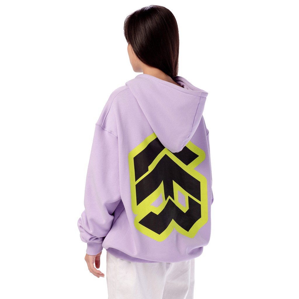 5THEWAY® /stroke/ BIG LOGO SQUARE HOODIE™ in PASTEL LILAC aka Áo Hoodie Tím Tay Dài