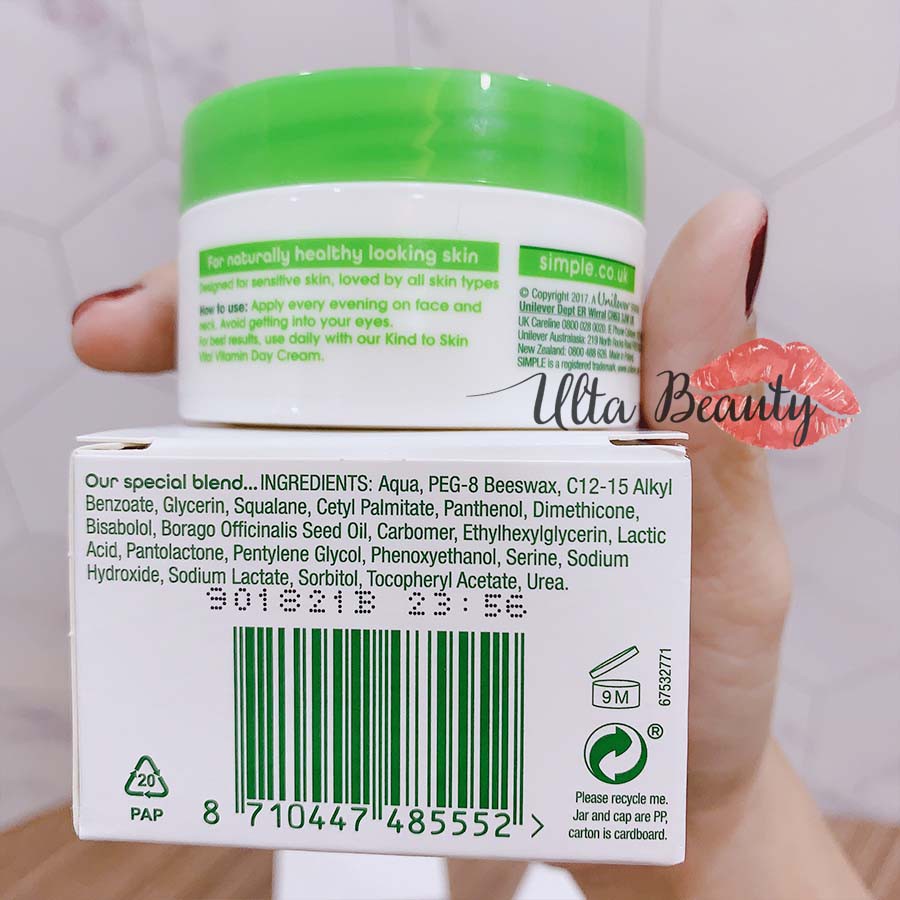 [MẪU MỚI] Kem Dưỡng Da Ban Đêm Simple Kind To Skin Vital Vitamin Night Cream (50ml)