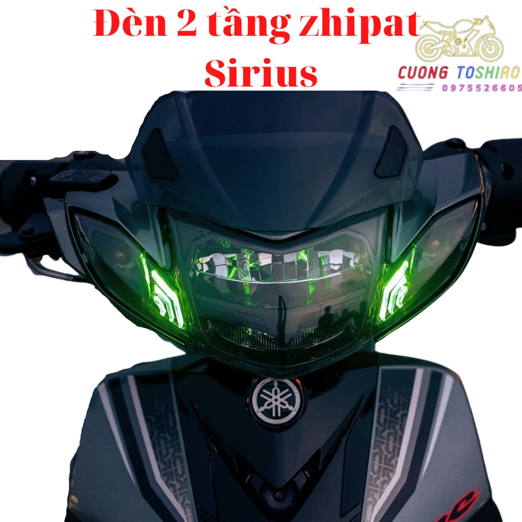Đèn pha Zhipat led 2 tầng xe sirius chính hãng bảo hành 1 năm lỗi 1 đổi 1 phong cách Racing