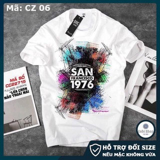 Áo phông nam tay ngắn cổ tròn đẹp in 3D công nghệ mới SAN mã CZ06