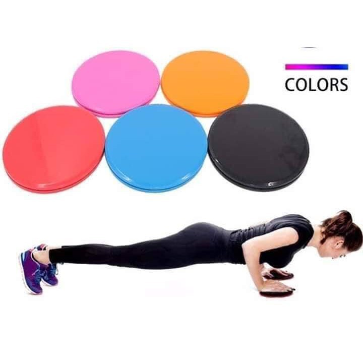 Đĩa trượt tập Gym và Yoga | Đĩa Tròn 18x18cm, Chất Liệu nhựa ABS | Sét 2 đĩa kèm hộp