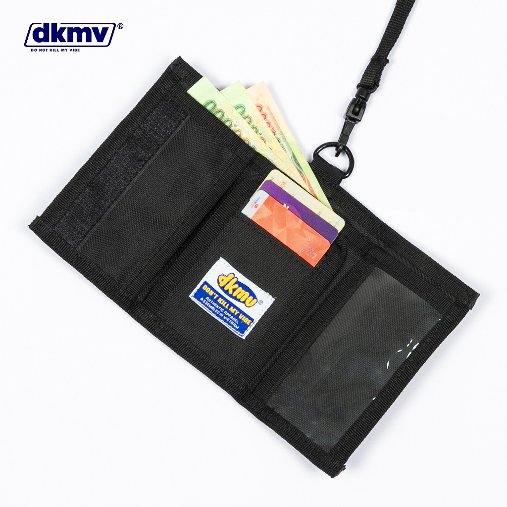 Ví ngắn vải canvas in logo con cá DKMV - Wallet Label | K-V32-2