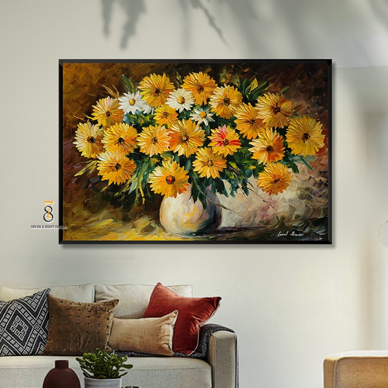 Tranh Canvas | Tranh Tĩnh Vật Cổ Điển Phong Cách Sơn Dầu 1FHARTI007 Căng Khung Cao Cấp | Tặng Kèm Đinh Đa Năng