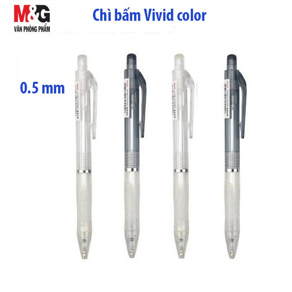 Bút chì kim bấm M&amp;G trắng trong tinh tế Vivid color-0.7 mm- AMP82212