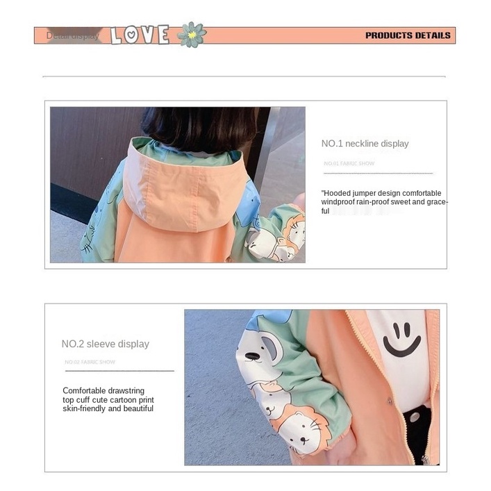 Áo khoác phong cách phương Tây thời trang mùa thu cho bé gái