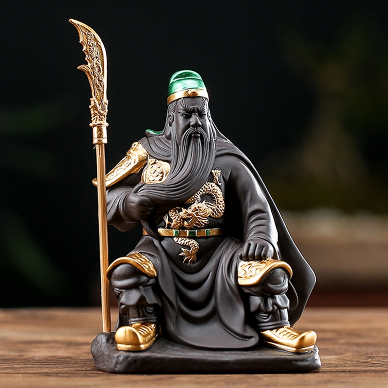 Guan gong tea pet Đồ Trang Trí Văn Hóa meiqi Và wu Gunchang guan yu zisha shengdijun Thần Tài Lộc Giữ Lại Tài Lộc Miễn Phí Trang Trí Xe Hơi