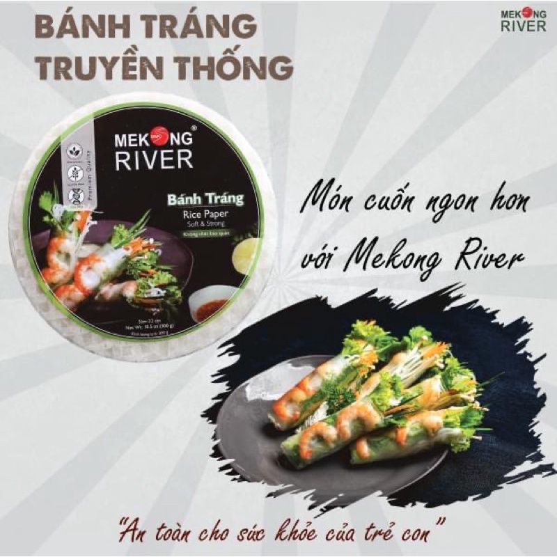 Bánh Tráng Gạo Lứt Huyết Rồng Mekong River 300gr, Bánh Tráng 3 Màu Beorganic Eat Clean, Healthy Dành Cho Người Ăn Kiêng