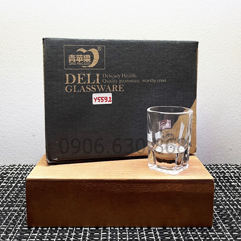 Set 12 Ly Rượu Shot Nhí Đáy Vuông 22 ml