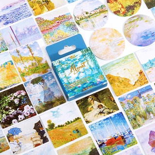 Bộ 45 Miếng Dán Trang Trí Nhật Ký Phong Cách Retro