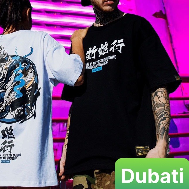 ÁO THUN NAM NỮ FROM RỘNG CON RẮN CHẤT VẢI COTTON MỊN- DUBATI FASHION