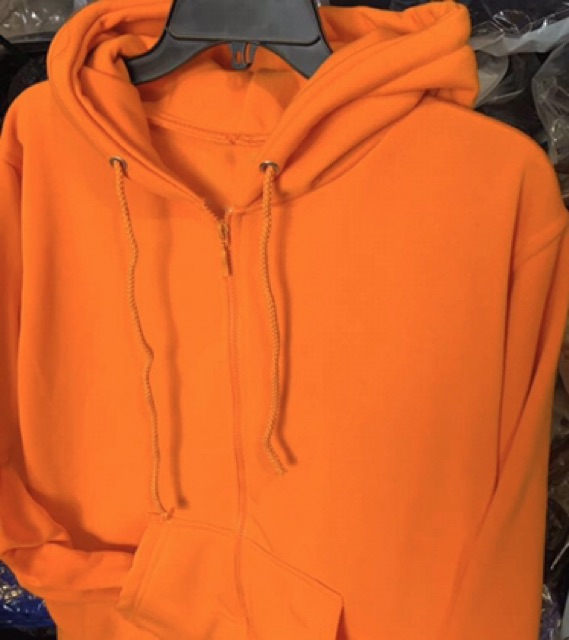 ÁO HOODIE ZIPPER MÀU CAM CÀ RỐT
