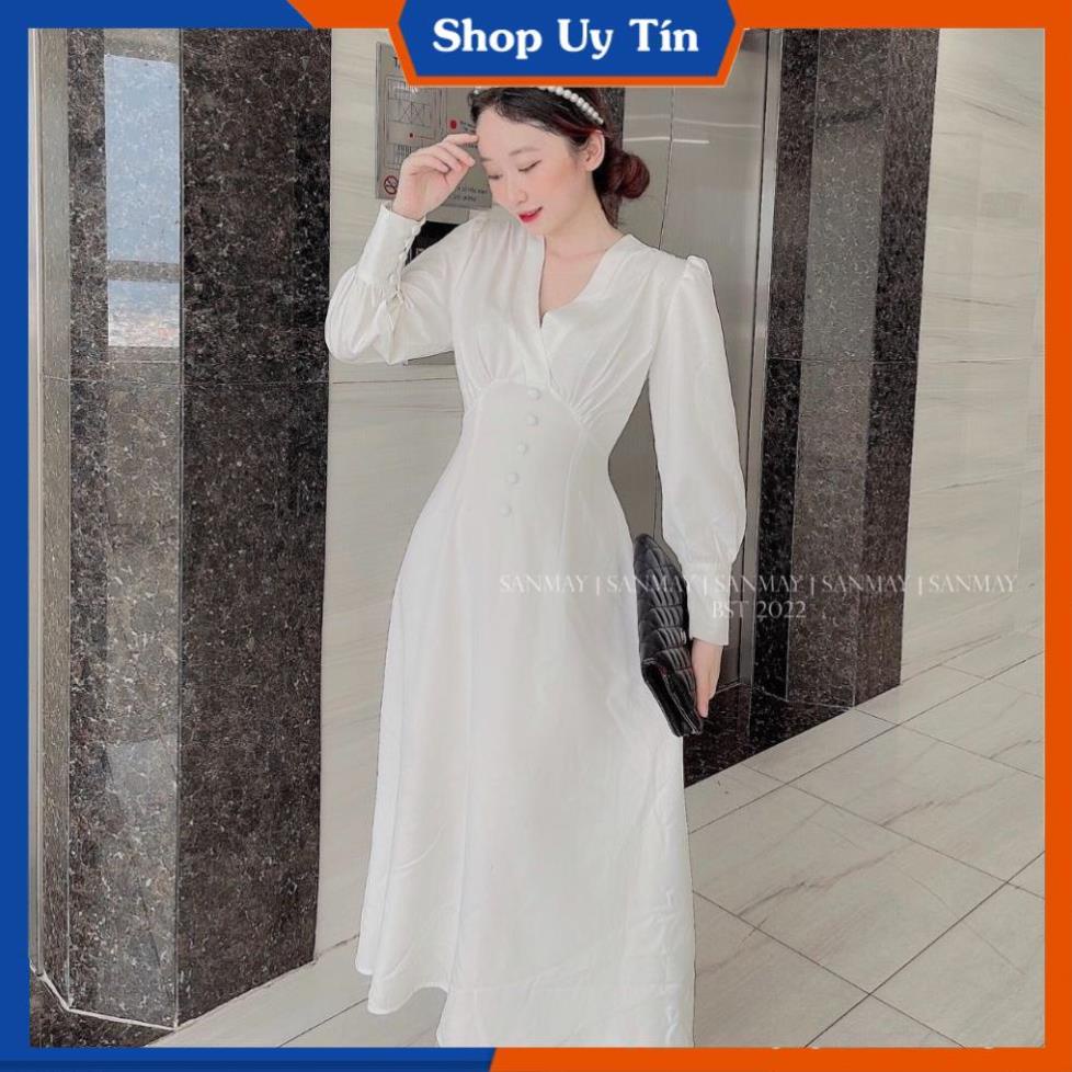 Đầm Cô Dâu Trắng  Váy Đi Dự Tiệc Cưới Tay Dài Đẹp Dáng Suông Maxi Cao Cấp Thiết Kế Sang Trọng Hàn Quốc VD034 | BigBuy360 - bigbuy360.vn