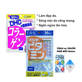 Combo Viên uống DHC Làm sáng và Đẹp da 30 ngày, hỗ trợ làm đẹp da (Collagen & Multi Vitamin)