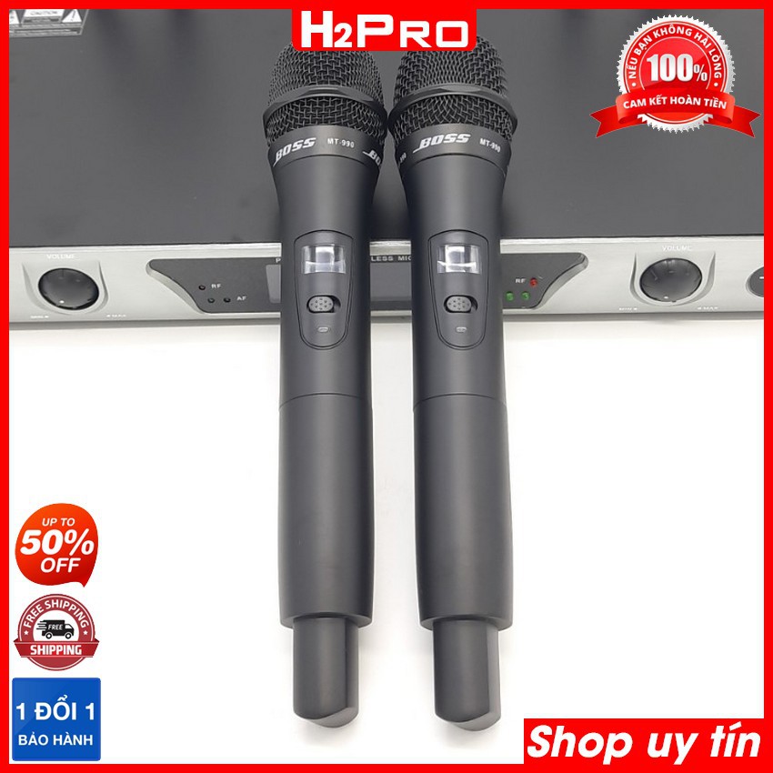 Micro karaoke không dây Boss MT 990, Micro karaoke không dây cao cấp tặng 2 cặp pin giá 50K