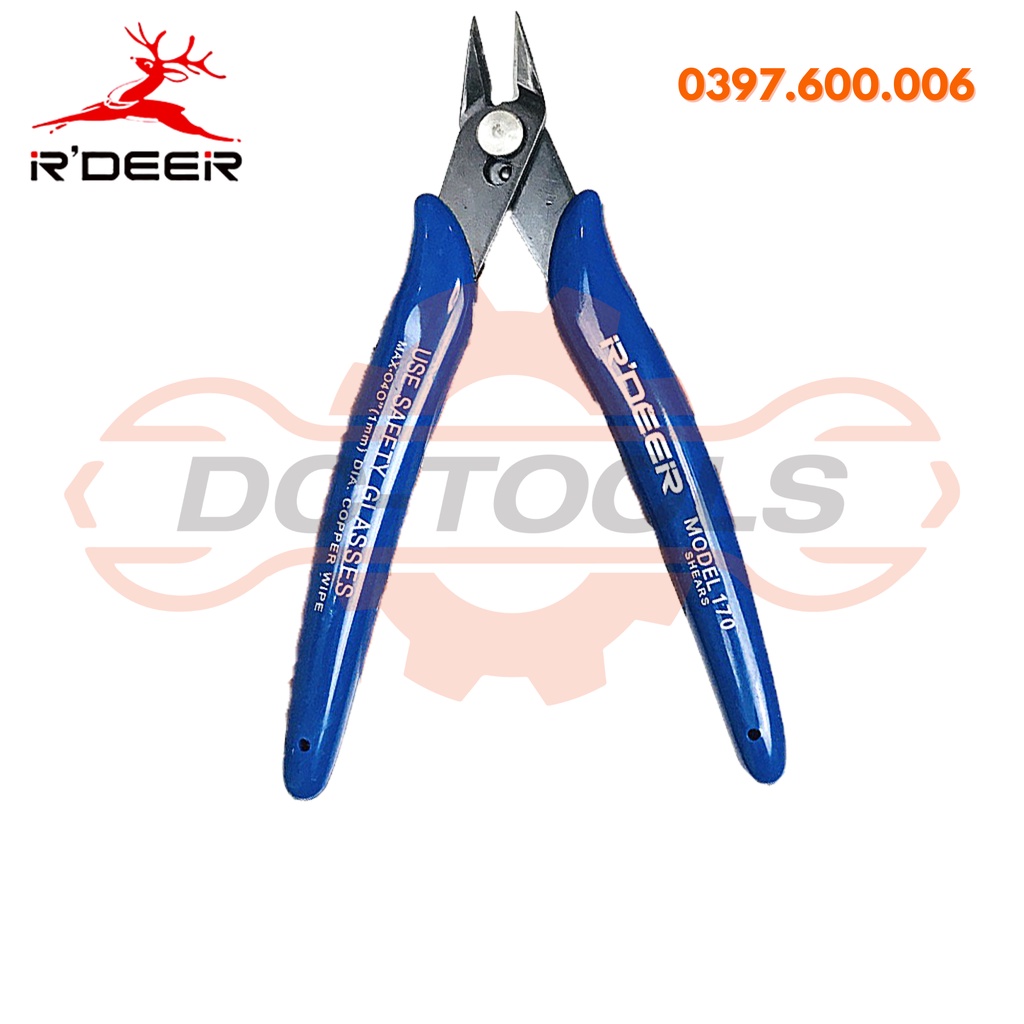 Kìm cắt chân linh kiện R'DEER 170 5 inch/ 125mm CHÍNH HÃNG DCTOOLS (KHO SỈ)