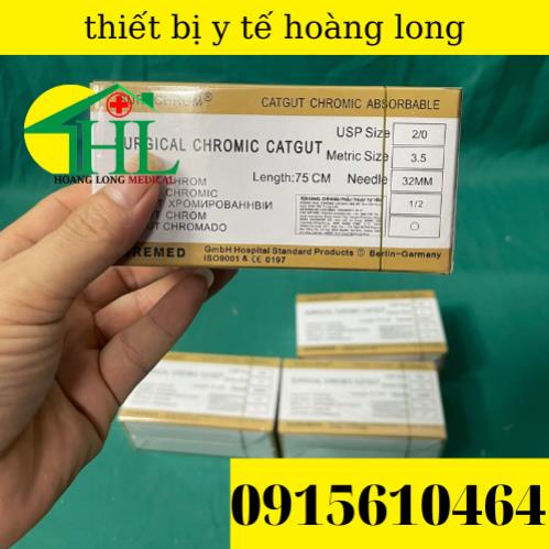 Chỉ catgut size  từ số 1 đến số 6  hộp 12 sợi