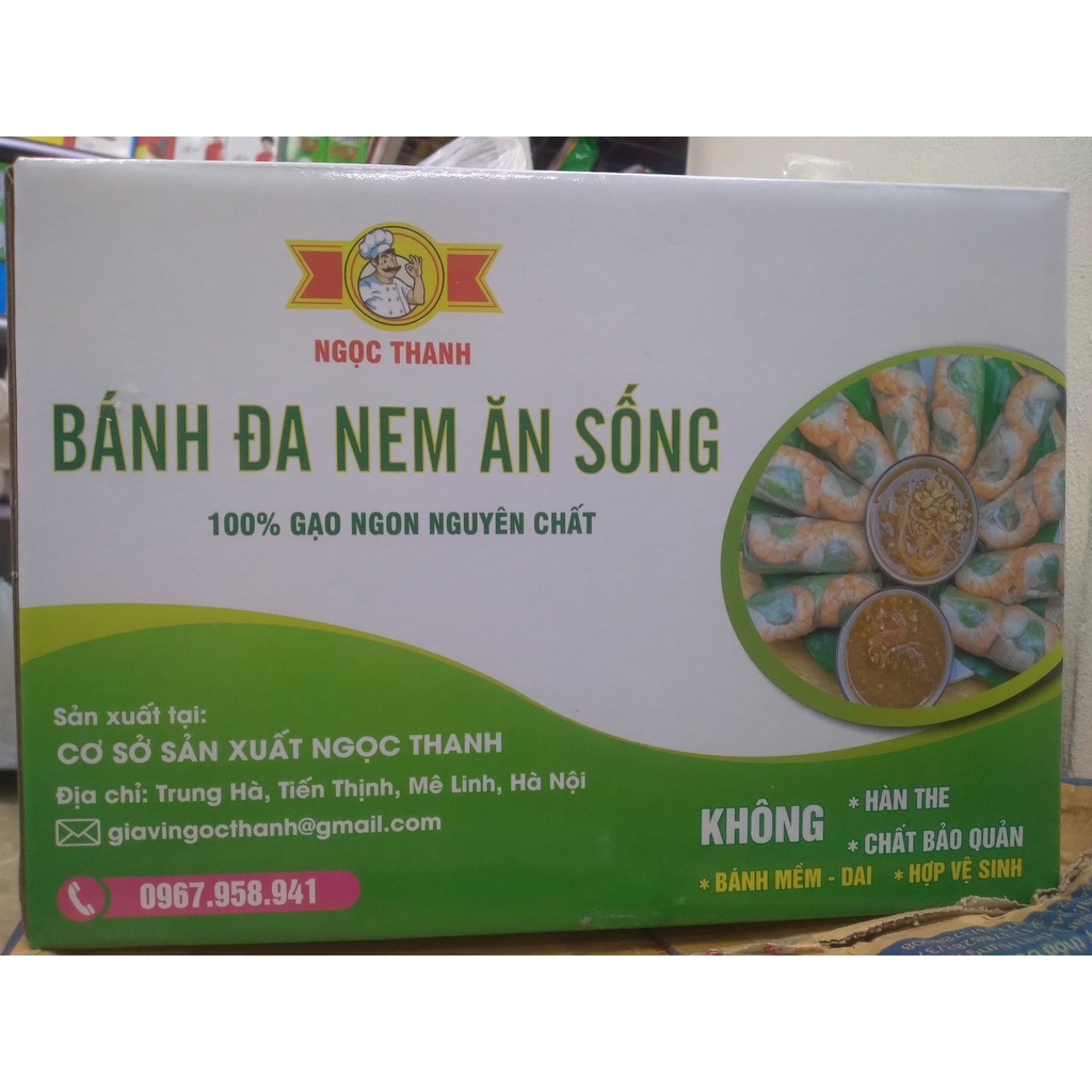 Bánh Đa Nem Cuốn Ăn Sống Ngọc Thanh bịch 24 lá