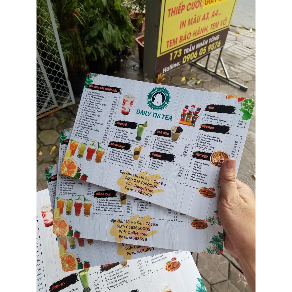 Menu formex cứng cáp, siêu sang và đẹp