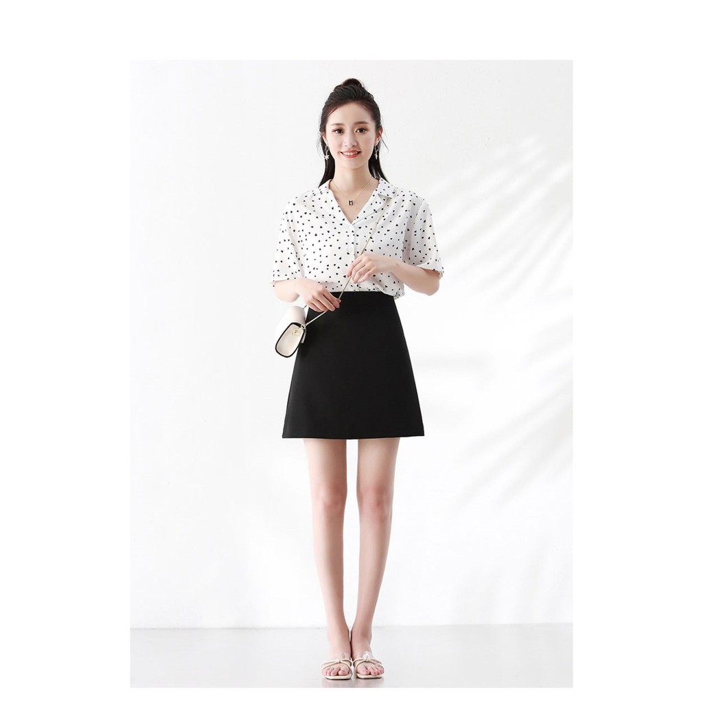 Chân váy chữ A ngắn công sở cạp cao - vải tuyết mưa mềm mại - Có quần lót trong SIÊU HOT - đi làm - đi học - mix đồ xinh | BigBuy360 - bigbuy360.vn