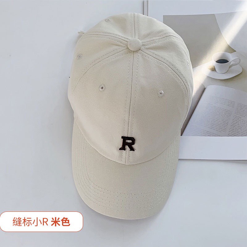 Mũ lưỡi trai thêu chữ R, nón kết nam nữ form unisex phong cách ulzzang Hàn Quốc cá tính năng động vải cotton NR69