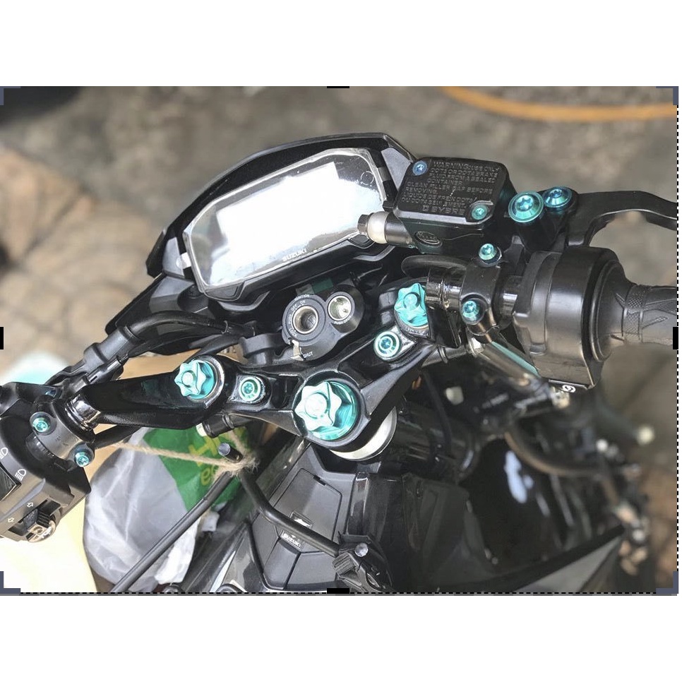 Các Loại Combo Dàn đầu ốc chảng ba Raider FI 19-22  Satria fi  Sonic chất liệu Titan Gr5