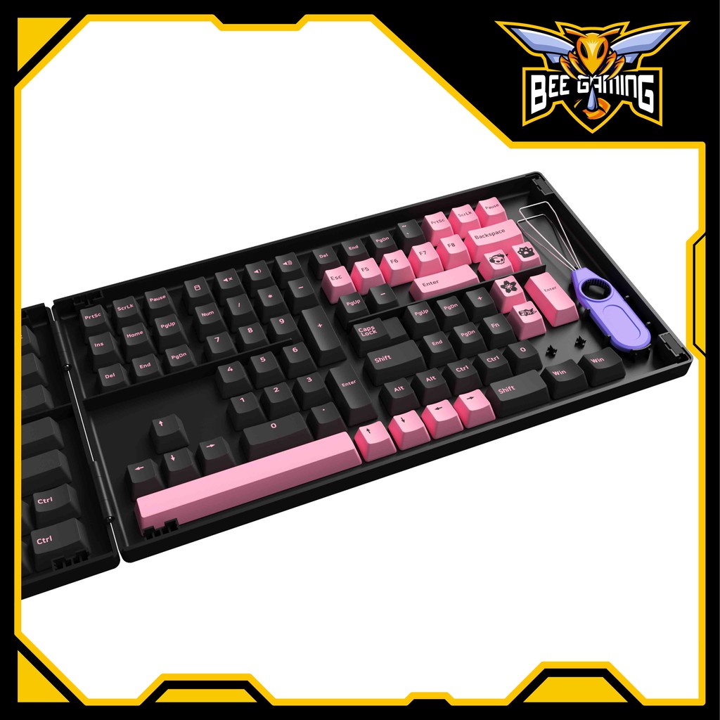 Bộ keycap AKKO Black Pink ( Chất liệu PBT Double Shot, Cherry Profile, 229 nút )