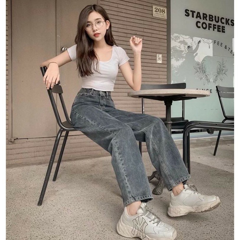 Quần Jean Ống Rộng SIMPLE JEAN Unisex Ms: 00