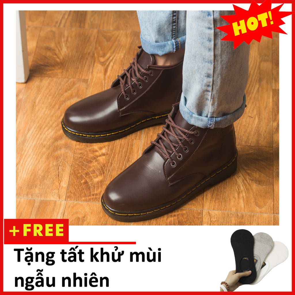 Giày Cao Cổ Nam AROTI Boot Da Chất Đẹp Cao Cấp,Đế Khâu Chắc Chắn Form Mạnh Mẽ, Nam Tính Màu Nâu,Đen-Đủ size M354-N(T)