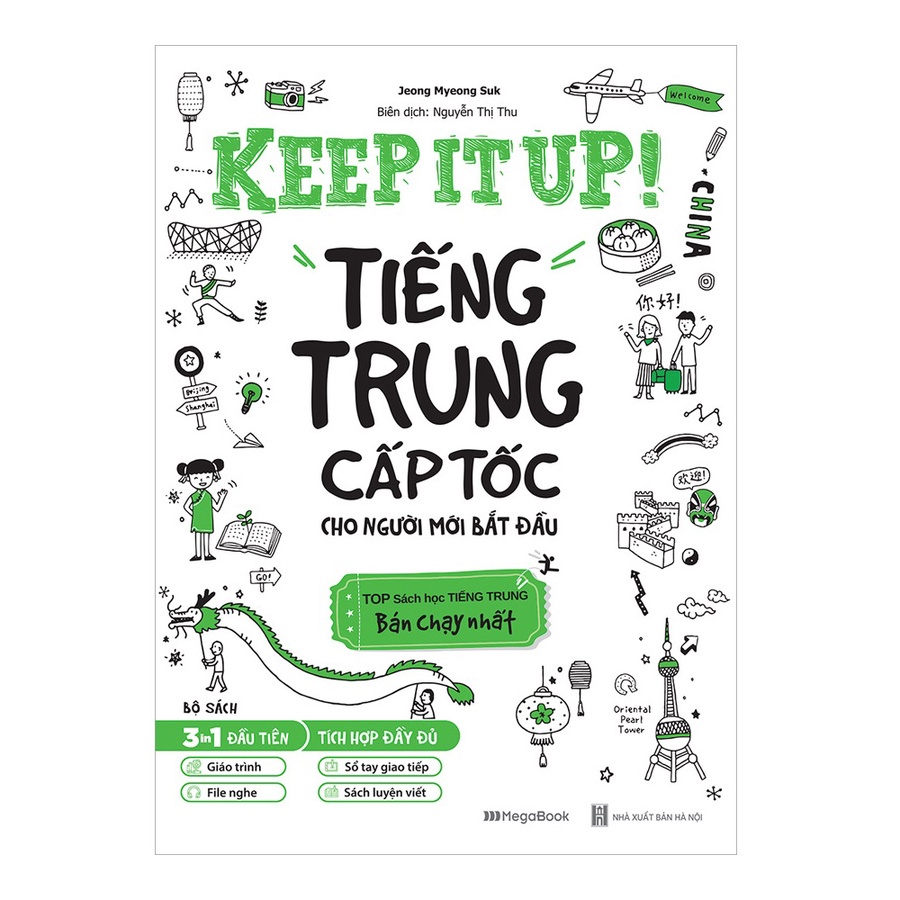 Sách Combo Keep it up – Học tiếng Trung cấp tốc và Tập viết chữ Hán cho người mới bắt đầu
