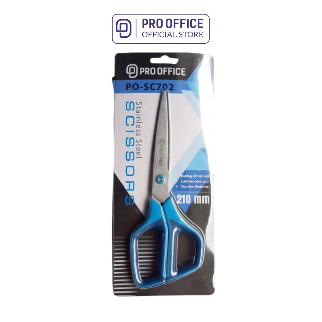 Kéo Văn Phòng Đa Năng PRO OFFICE Tay Cầm Bằng Nhựa, Lưỡi Kéo Không Gỉ PO-SC701/702
