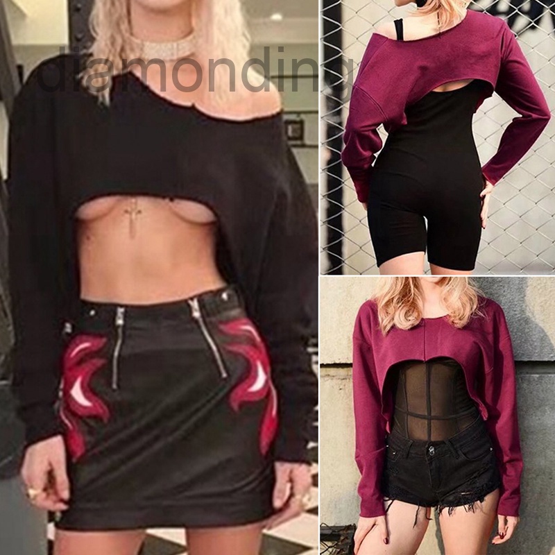 Áo Hoodie lửng dài tay thời trang dành cho nữ