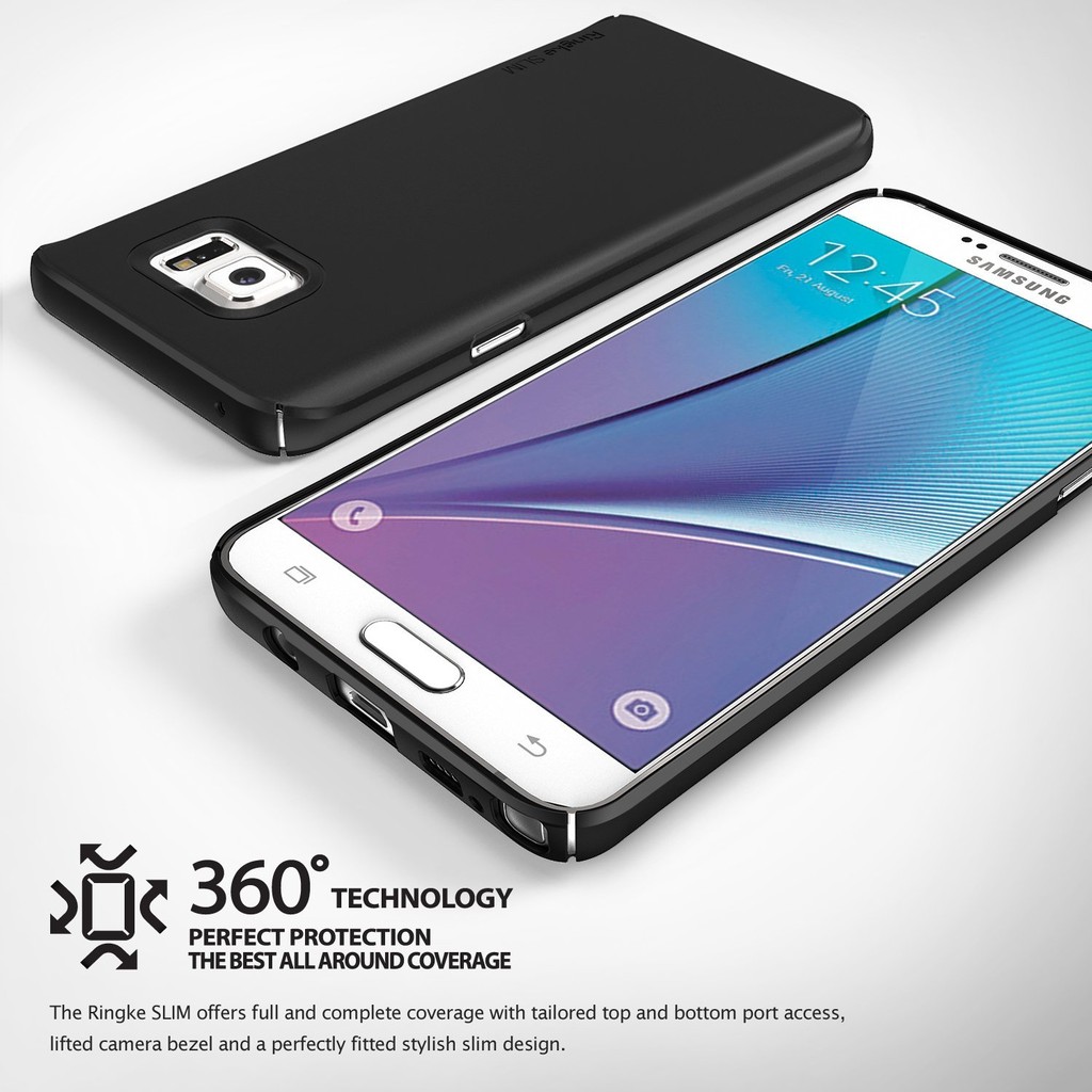 Ốp lưng Ringke Slim Galaxy Note 5 - Hàng nhập khẩu (Vàng Gold) | BigBuy360 - bigbuy360.vn