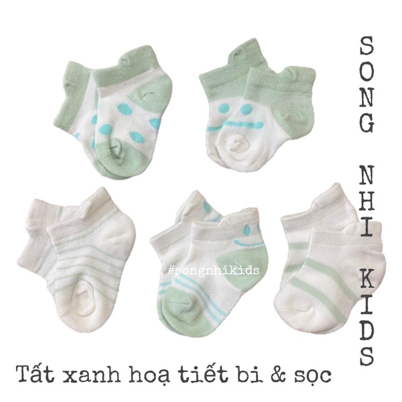 SET 5 TẤT COTTON CO GIÃN TRẺ SƠ SINH 0-9 THÁNG TUỔI (MÀU CỰC DỄ THƯƠNG)