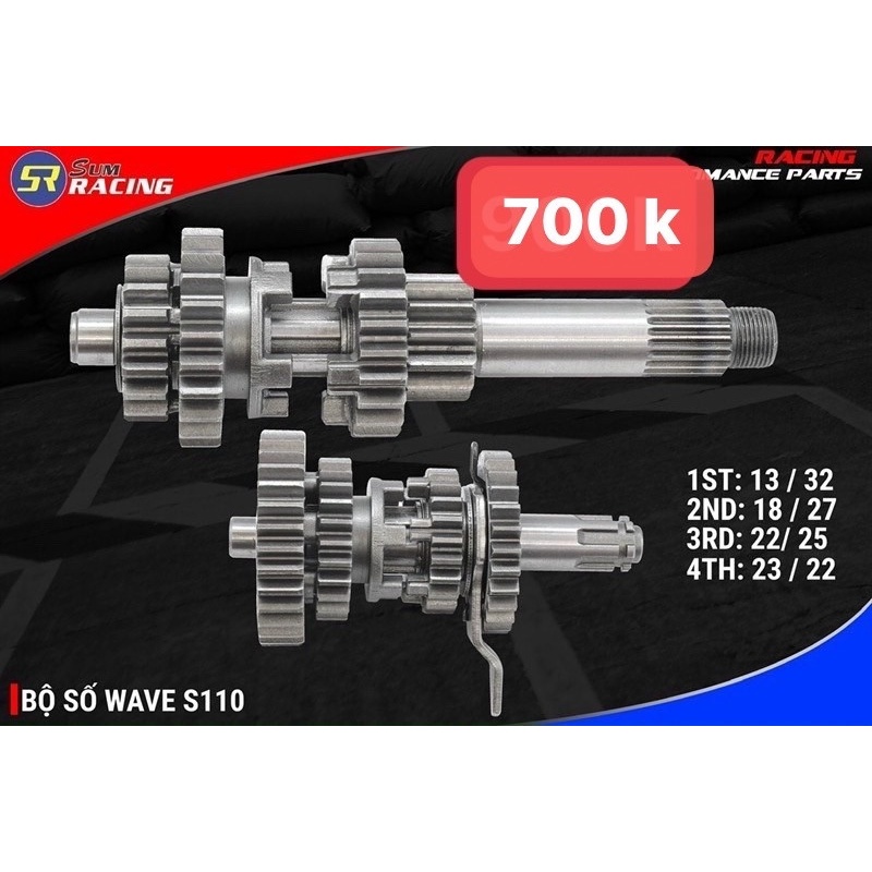 Bộ số độ SUM RACING ( 4 SỐ ) WAVES110 (1 COMBO)