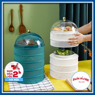 Lồng bàn 5 tầng KAMI bảo quản thức ăn - Lồng bàn lưới xếp tầng thông minh đậy thức ăn tiện lợi Br 01695