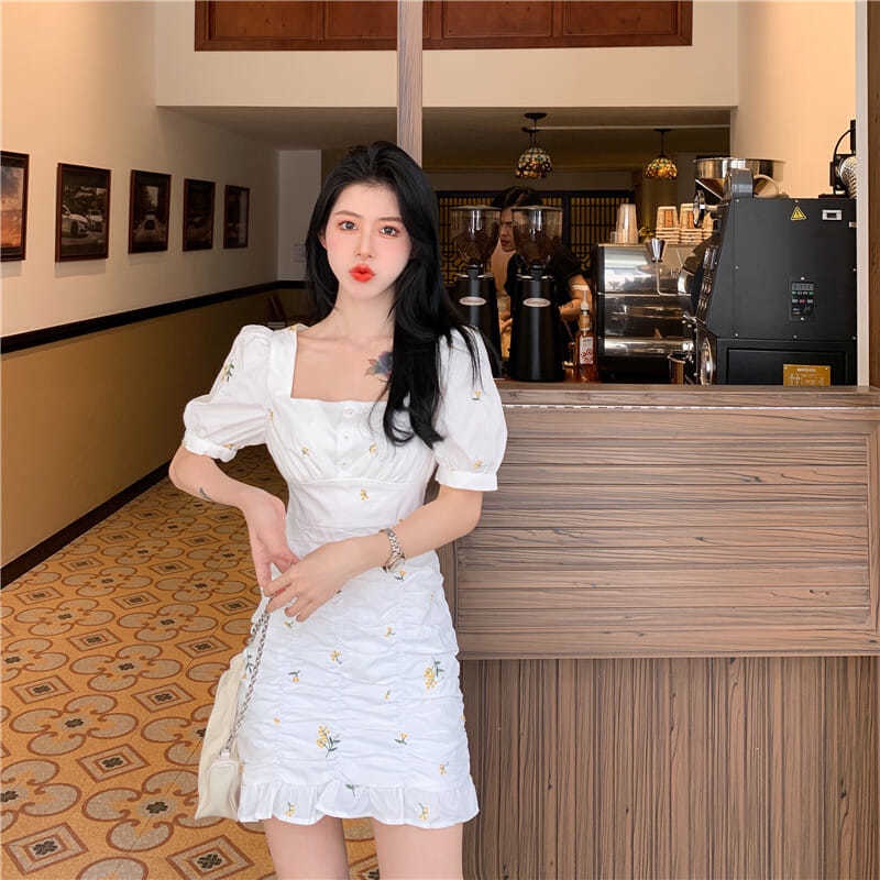 đầm trắng đầm bigsize nữ đầm tay phồng đầm ôm body váy hoa nhí vintage đầm cổ vuông đầm hở lưng đầm đi tiệc váy tiểu thư sang chảnh váy nữ xinh