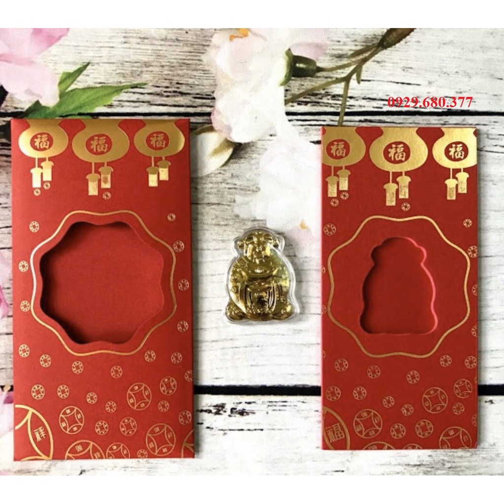 [ SHOPEE YÊU THÍCH] Bao Lì Xì Thần Tài Mạ Vàng 24k May Mắn