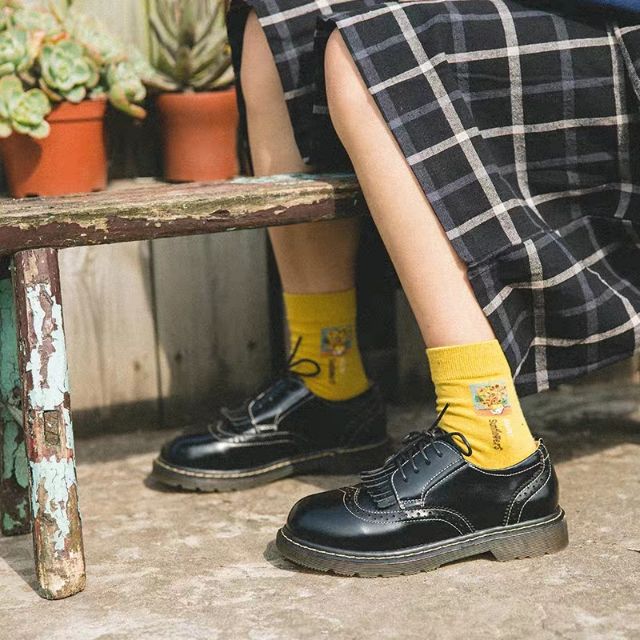 Giày da bò nữ Vintage