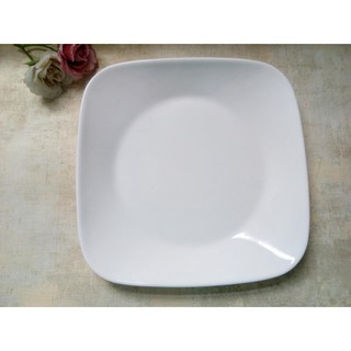Corelle USA - Winter Frost White - Dĩa Vuông Trắng Trơn - 25cm/ 23cm/17cm
