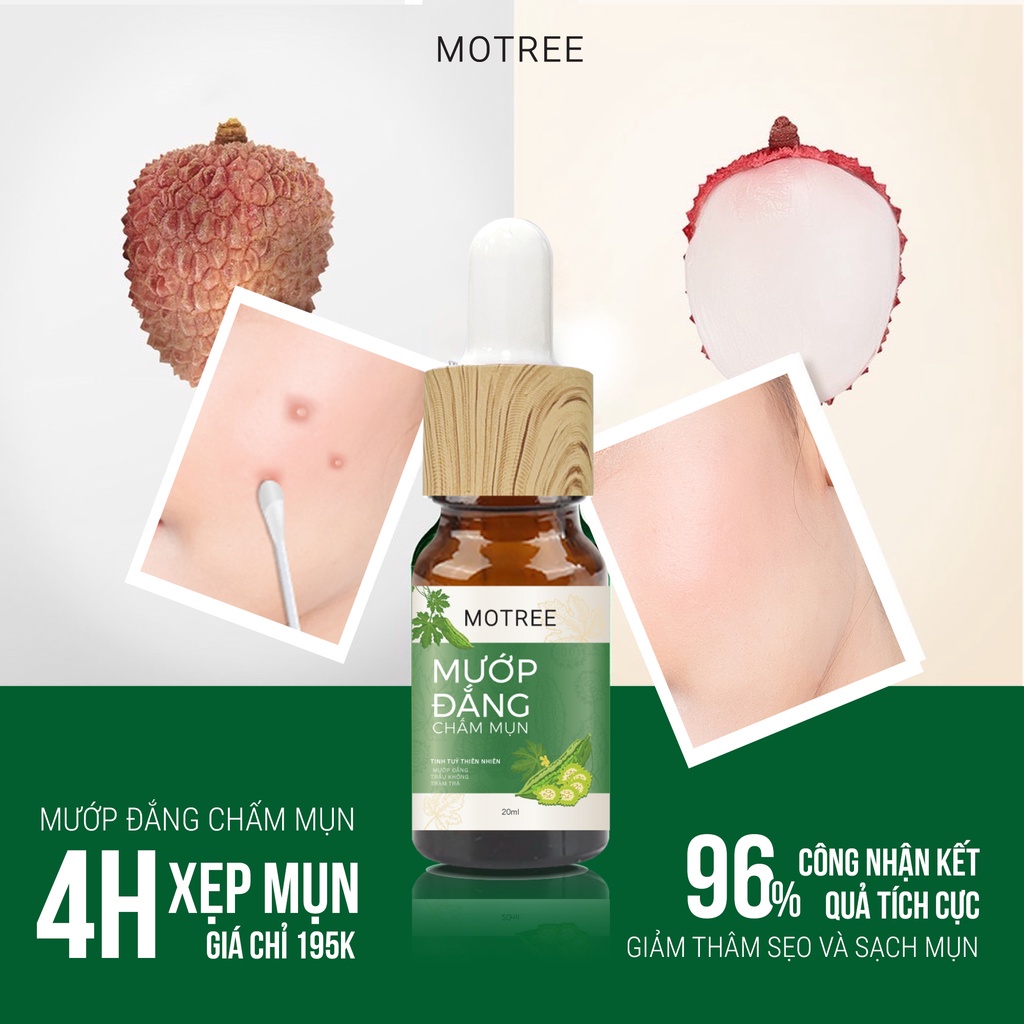 Mướp đắng chấm mụn MOTREE, gel chấm tiêu mụn chỉ sau 1 đêm, 1 chai 20ml