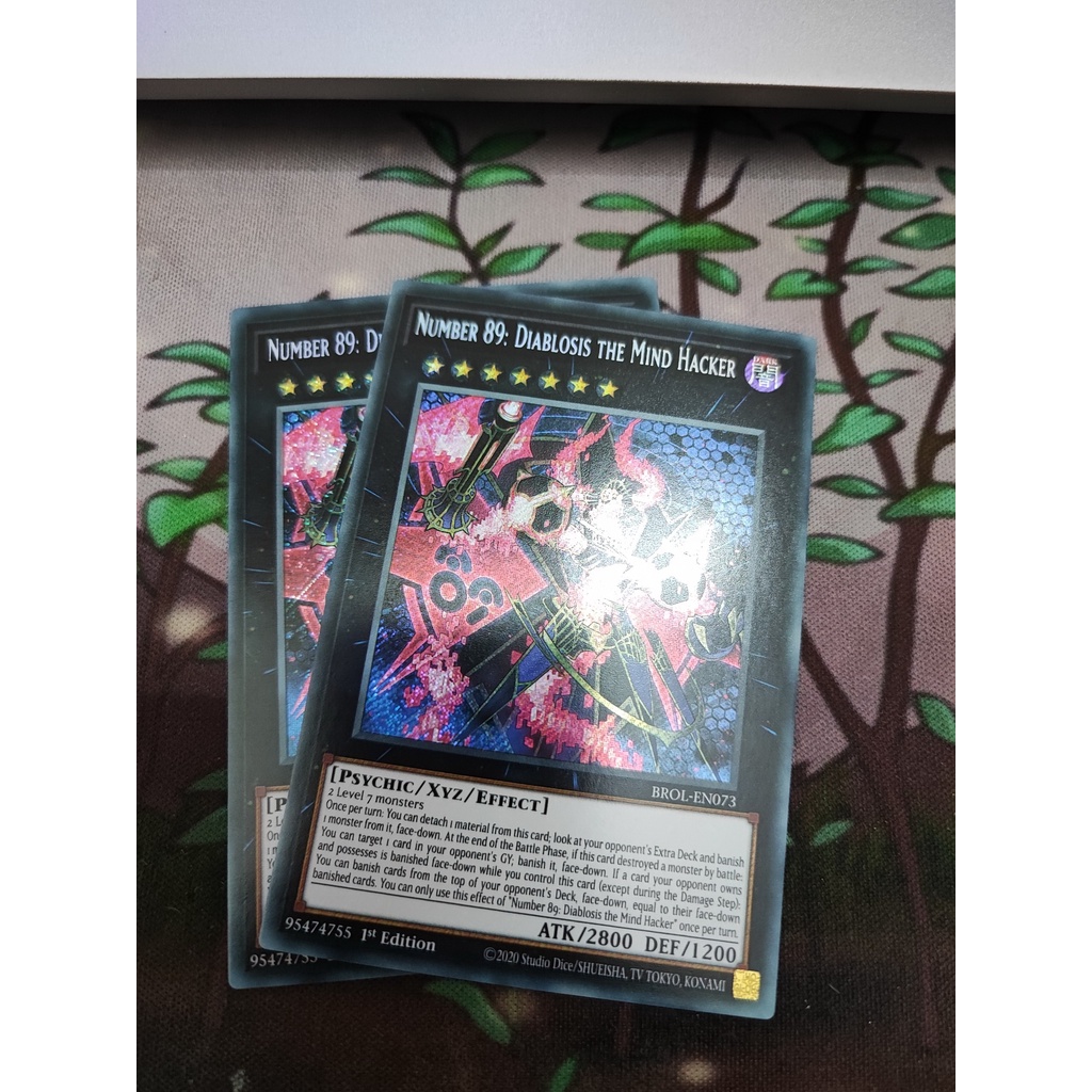 1 lá thẻ bài Number 89: Diablosis the Mind Hacker - BROL-EN073 - Secret Rare 1st Edition