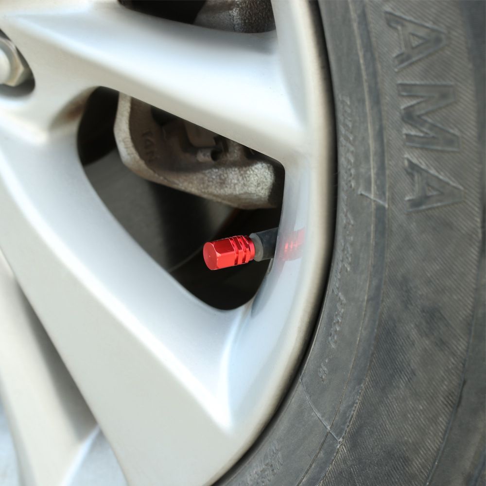 Set 4 nắp van bánh xe bằng hợp kim nhôm chống thấm nước với 5 màu tùy chọn