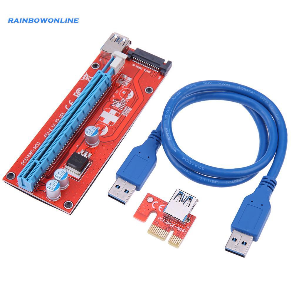 Dây Cáp Chuyển Đổi 60cm 007s Pci-E Riser 1x 16x Usb3.0 Dành Cho Btc Miner