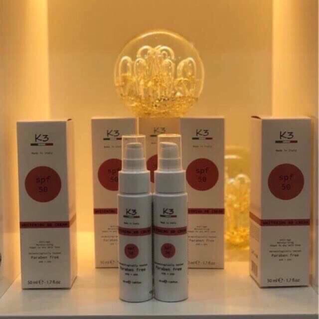 Kem trang điểm chống nắng K3 whitening BB Cream spf 50+ (hàng chính hãng ,Made in Italy) | BigBuy360 - bigbuy360.vn