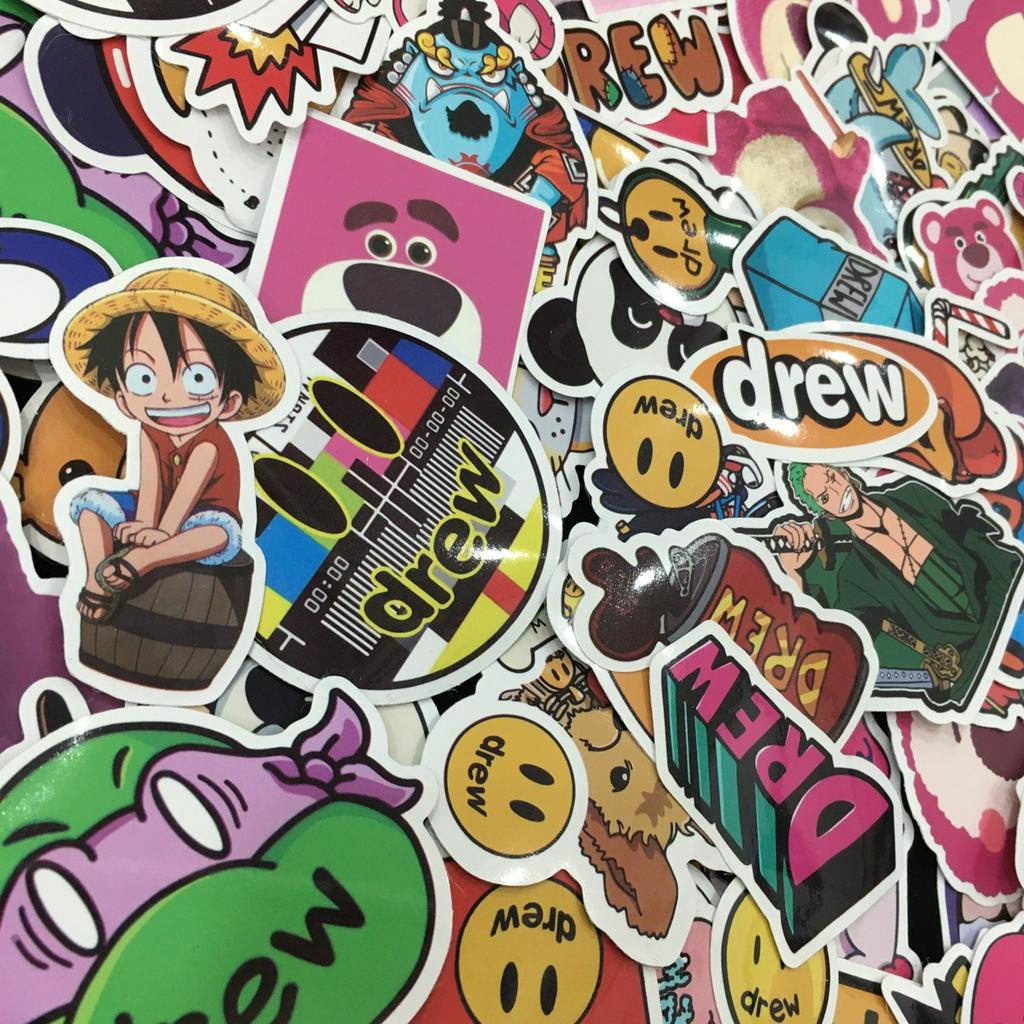 Combo Sticker Drew Dán chống nước nhiều họa tiết TeePlus